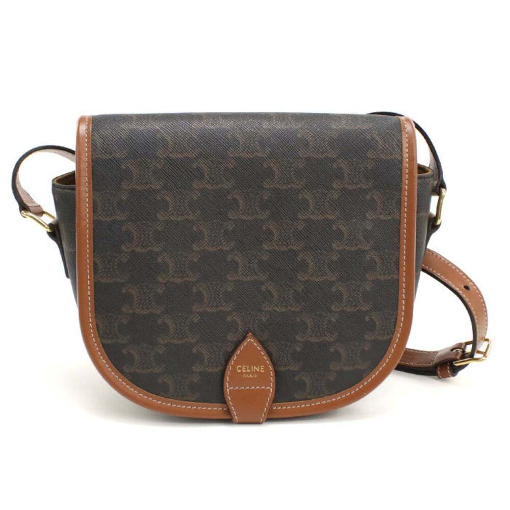 CELINE Celine Crossbody Shoulder Bag 191502BZJ Folco Medium Triomphe Canvas W...